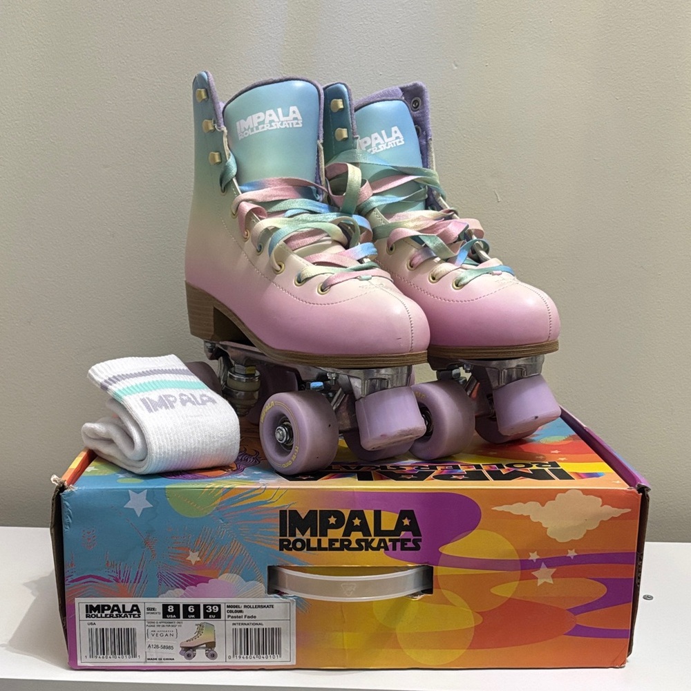 Impala Roller Skates in Pastel Fade colorway, size Women's 8